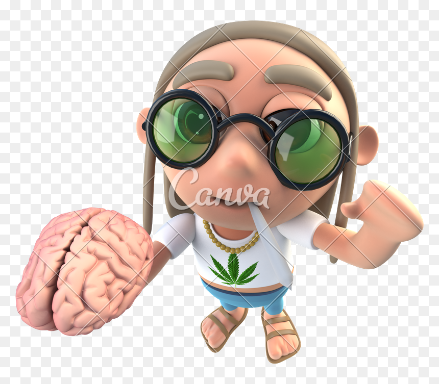 Funny Brain Images - Funny Cartoon 3d Pic Png, Transparent Png - brain cartoon png