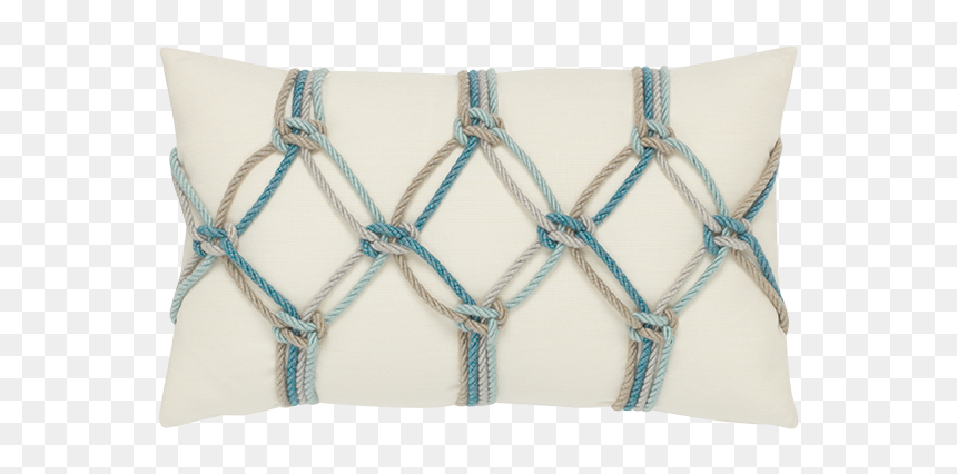 Aqua Rope Lumbar - Throw Pillow, HD Png Download - ropes png