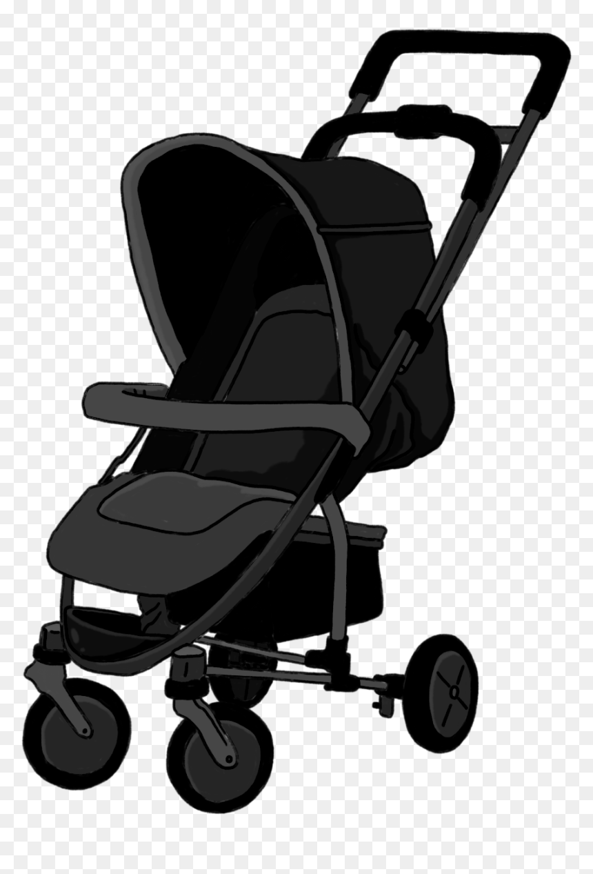 Baby Carriage, HD Png Download - baby stroller png