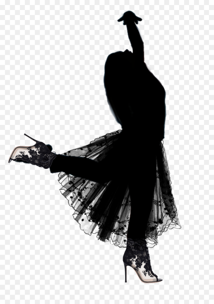 #silouette #girl #girlsilhouette ##dancer #dancing - Silhouette, HD Png Download - dancing girl png