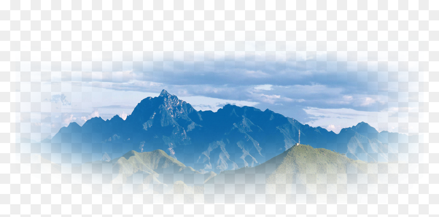 Ftestickers Watercolor Inkpainting Landscape Mountains - Chinese Mountain Art Png, Transparent Png - png mountains