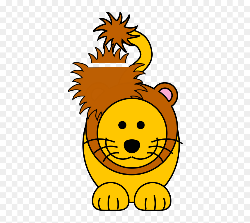 Lion Cartoon Golden, HD Png Download - cartoon lion png