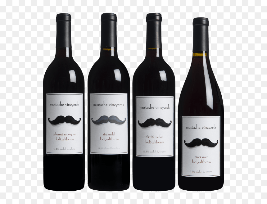 Wine Bottle, HD Png Download - hipster mustache png