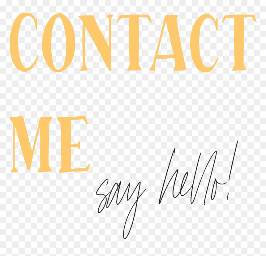 Calligraphy, HD Png Download - contact me png