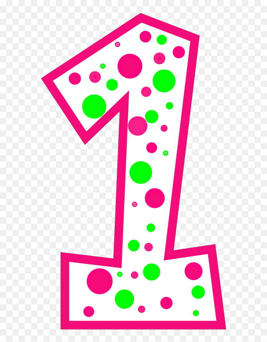 Number 1 Clipart, HD Png Download - polkadot png