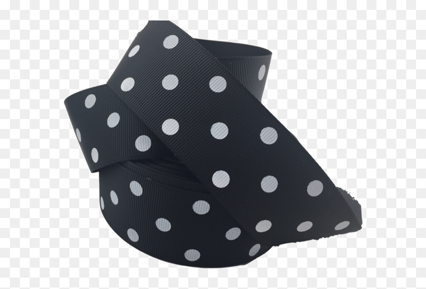 Ribbons [tag] Black Polka Dot Grosgrain Ribbon - Polka Dot, HD Png Download - polkadot png