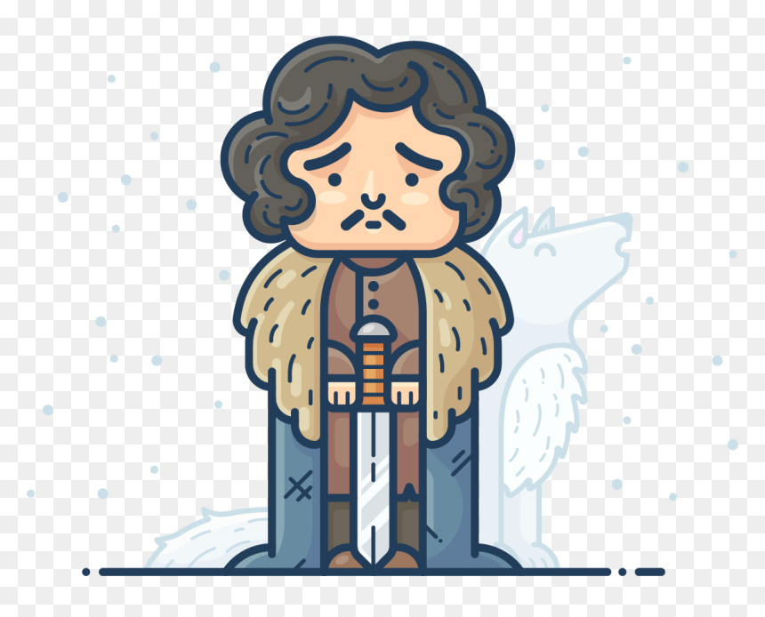Interaction John Snow Cedric Product Manager - Game Of Thrones Cartoon Illustrations, HD Png Download - john snow png