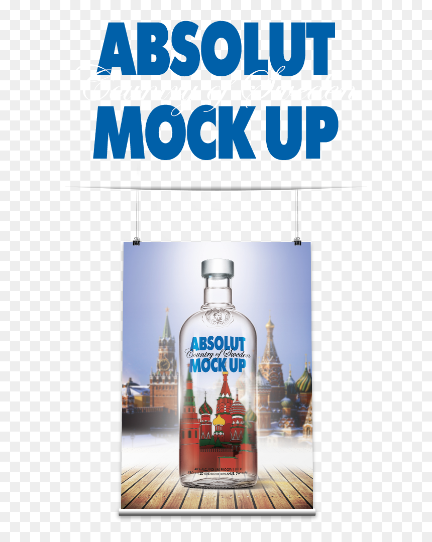 Absolut Vodka Bottle Mockup, HD Png Download - absolut vodka png