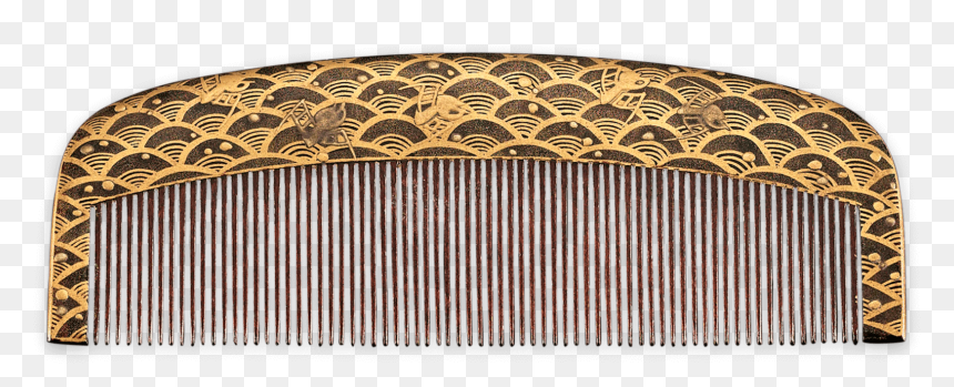 Japanese Tortoiseshell Kushi Hair Comb - Wood, HD Png Download - scissors and comb png