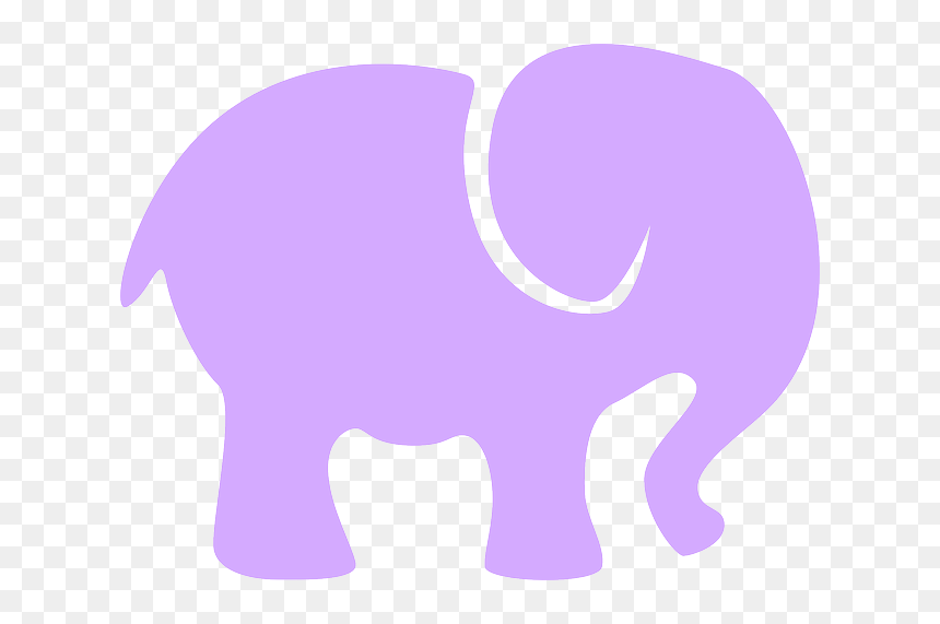 Purple Elephant Cartoon, HD Png Download - elefante png