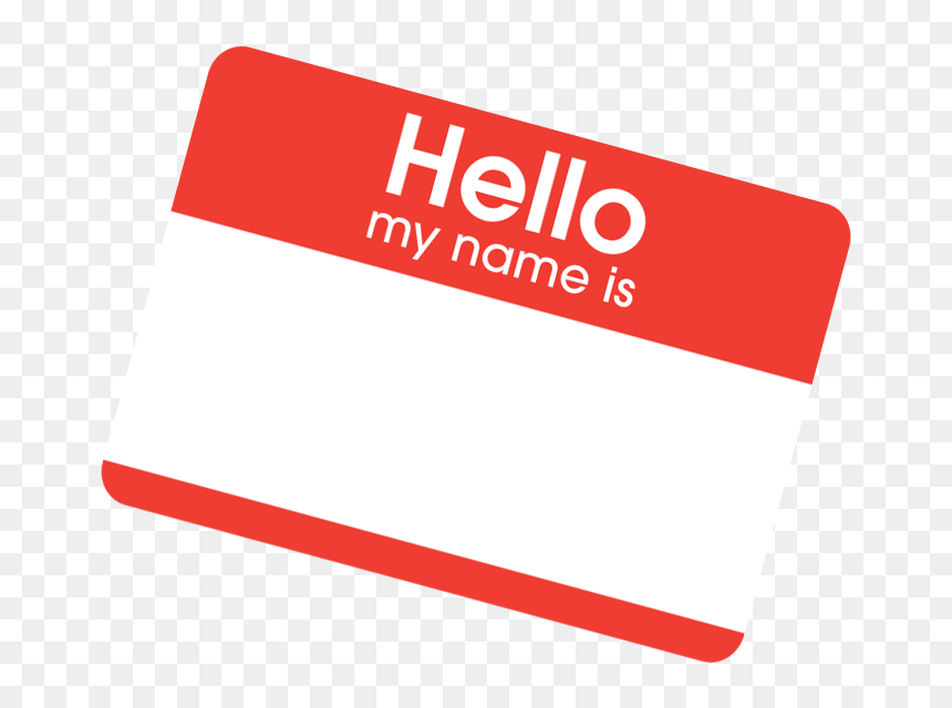 Paper Product, HD Png Download - hello my name is sticker png