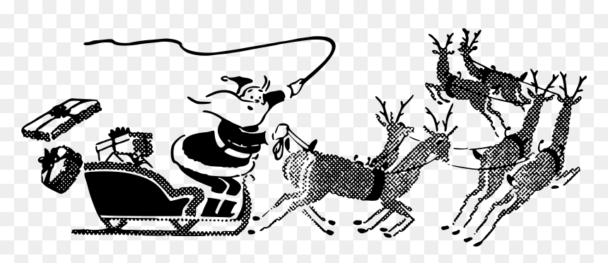This Free Icons Png Design Of Santa And Sleigh - Sanie Mos Craciun Png, Transparent Png - santas sleigh png