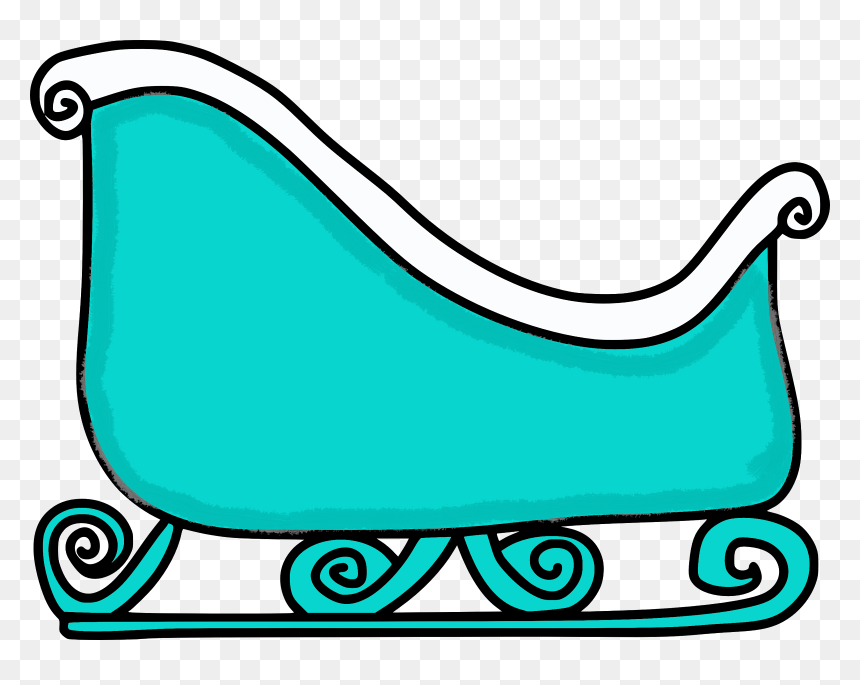 Sleigh Clip Art, HD Png Download - santas sleigh png
