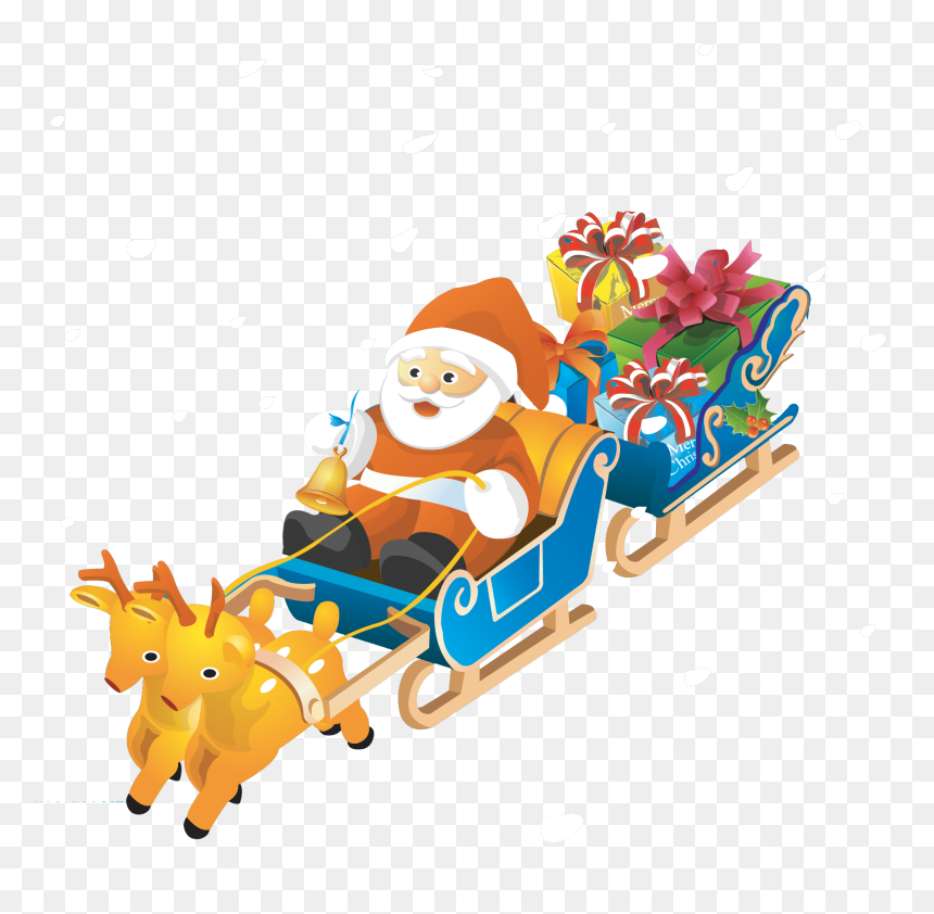 圣诞 老人 雪橇, HD Png Download - santas sleigh png