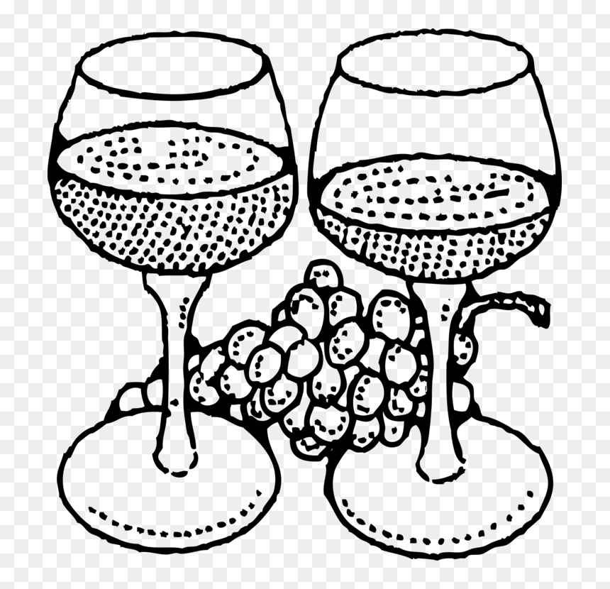 Wine Clipart Black And White, HD Png Download - wine vector png
