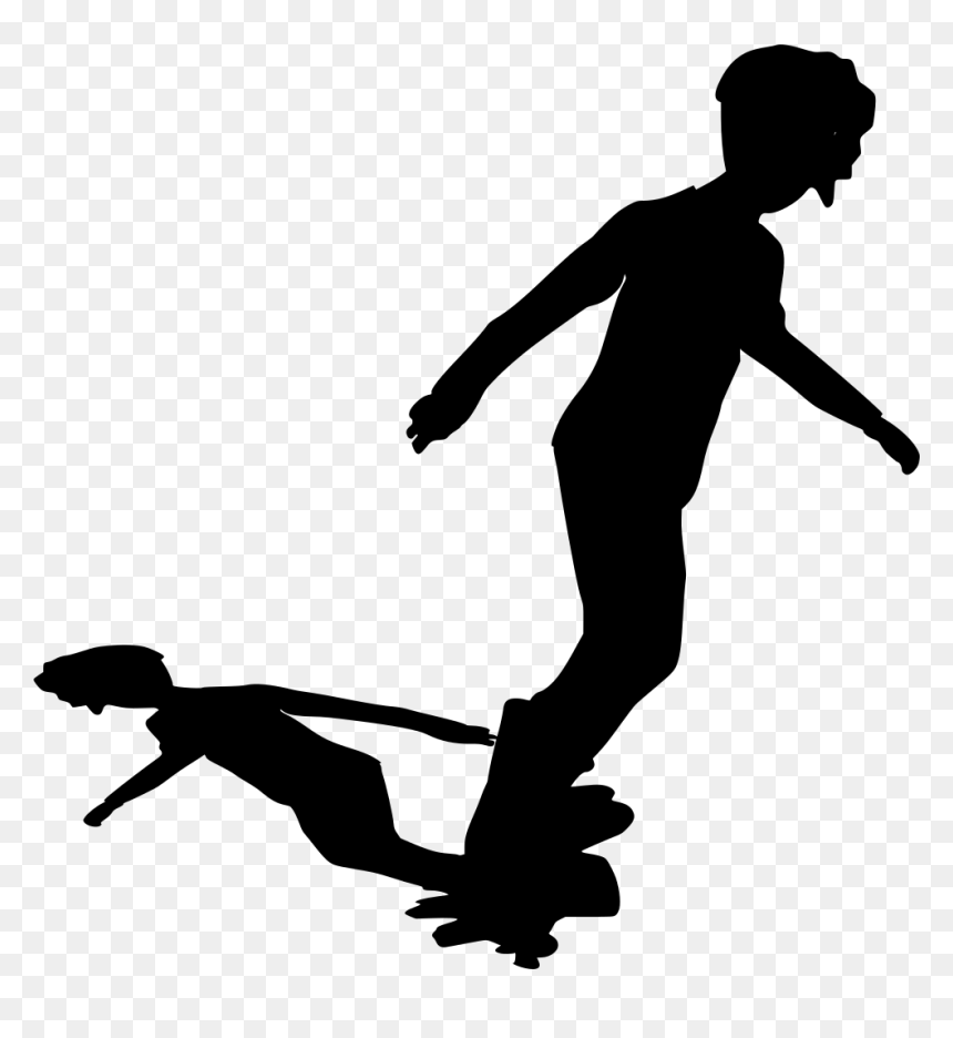Skateboard, HD Png Download - skateboard silhouette png