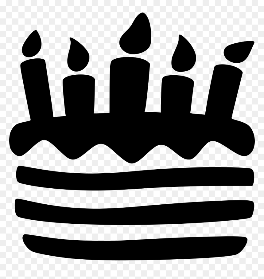 Birthday Cake Png Icon, Transparent Png - birthday cake silhouette png