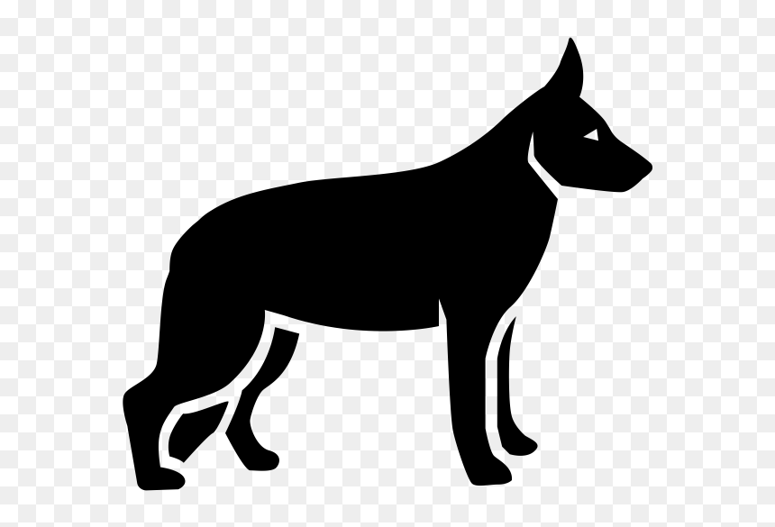 Dog, HD Png Download - german shepherd silhouette png
