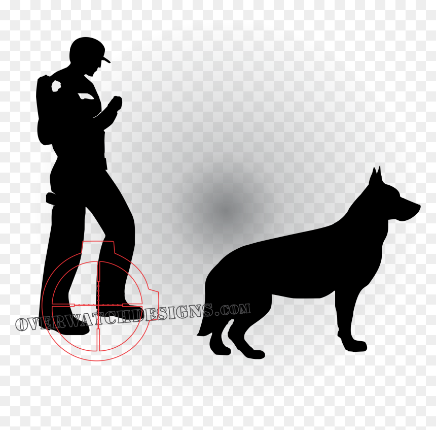 Old German Shepherd Dog, HD Png Download - german shepherd silhouette png