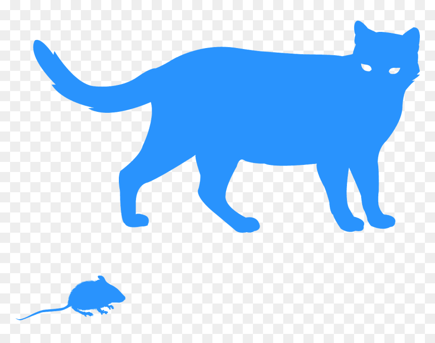 Cat Silhouette, HD Png Download - minnie mouse silhouette png