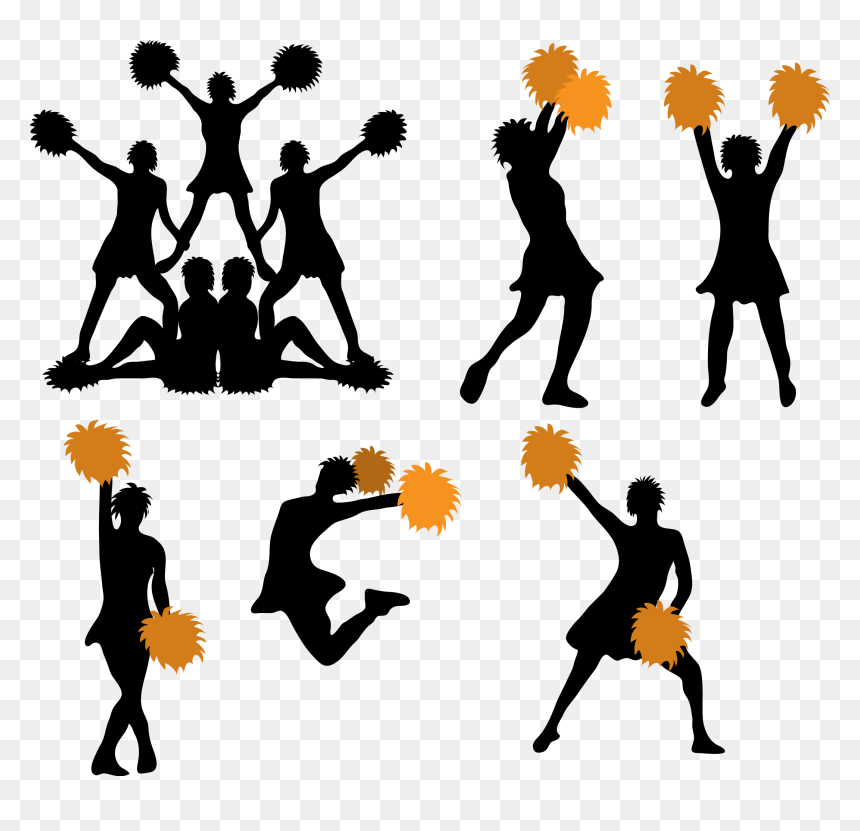 Cheerleader Vector, HD Png Download - cheerleader clipart png