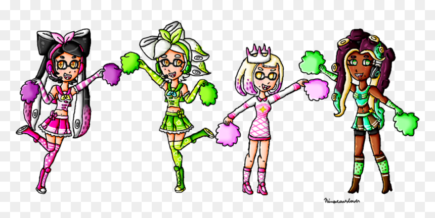 Splatoon Cheerleader, HD Png Download - cheerleader clipart png