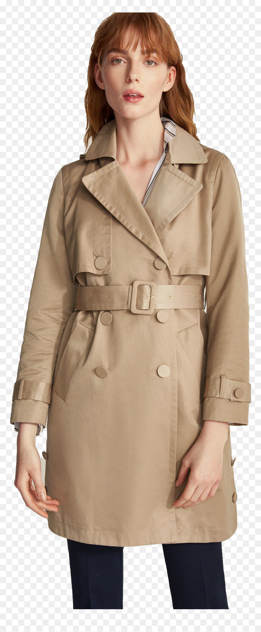 Trench Coat Png Background Image - Girl, Transparent Png - trench coat png