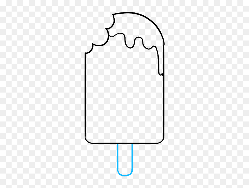 How To Draw A Cute Popsicle, HD Png Download - ice sickle png