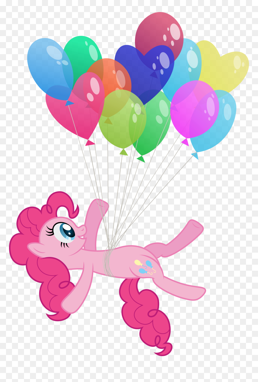 Pinkie Pie Rarity Twilight Sparkle Rainbow Dash Applejack - Little Pony With Balloons, HD Png Download - little pony png