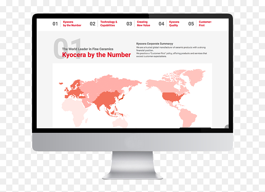 Kyocera Global / Fine Ceramics3 - World Map, HD Png Download - kyocera logo png