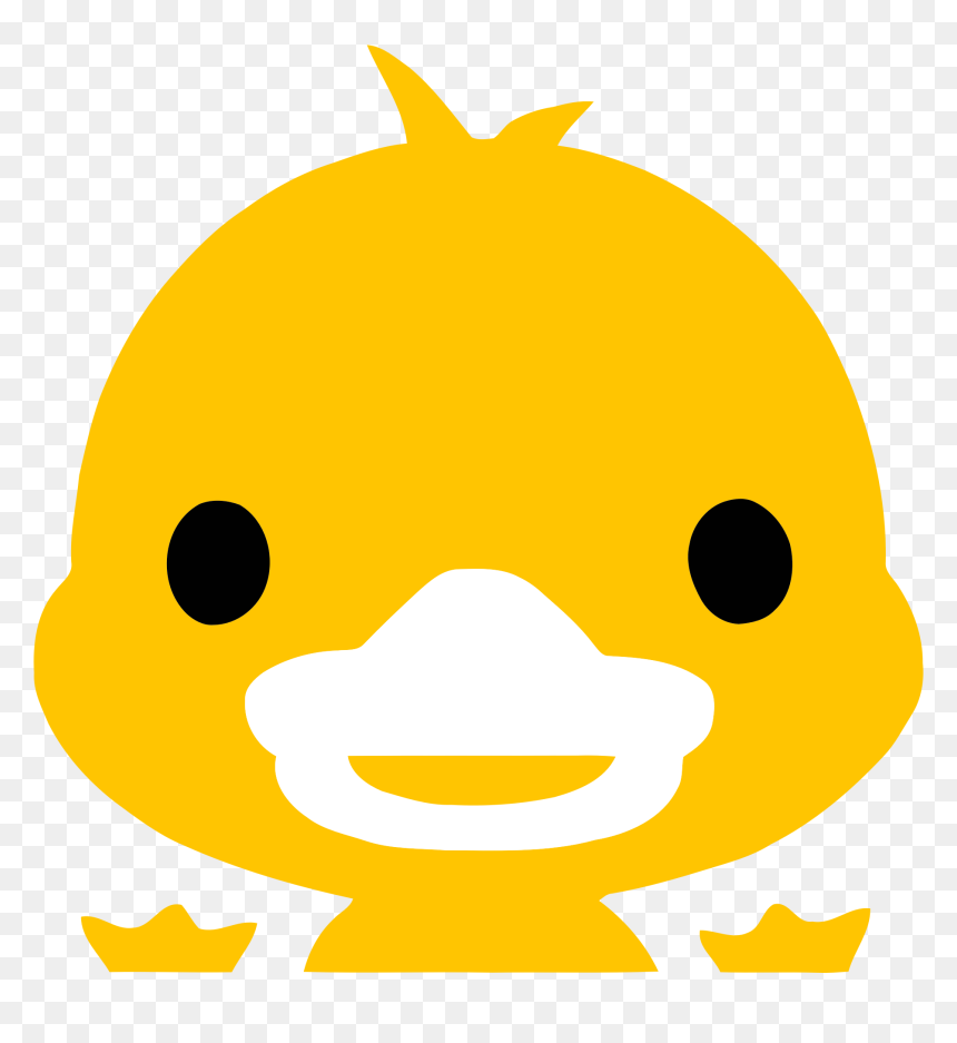 Yellow Duckling Icon Icons Png - Cute Duck Head Cartoon, Transparent Png - duckling png