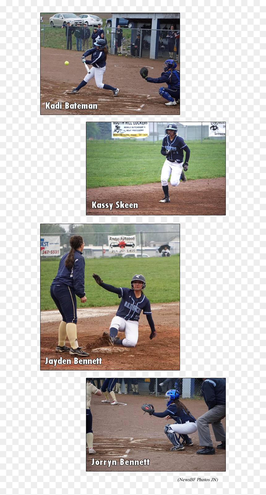 See The Following Five Photographs Of The Badger All-intermountain - Catcher, HD Png Download - softball player png