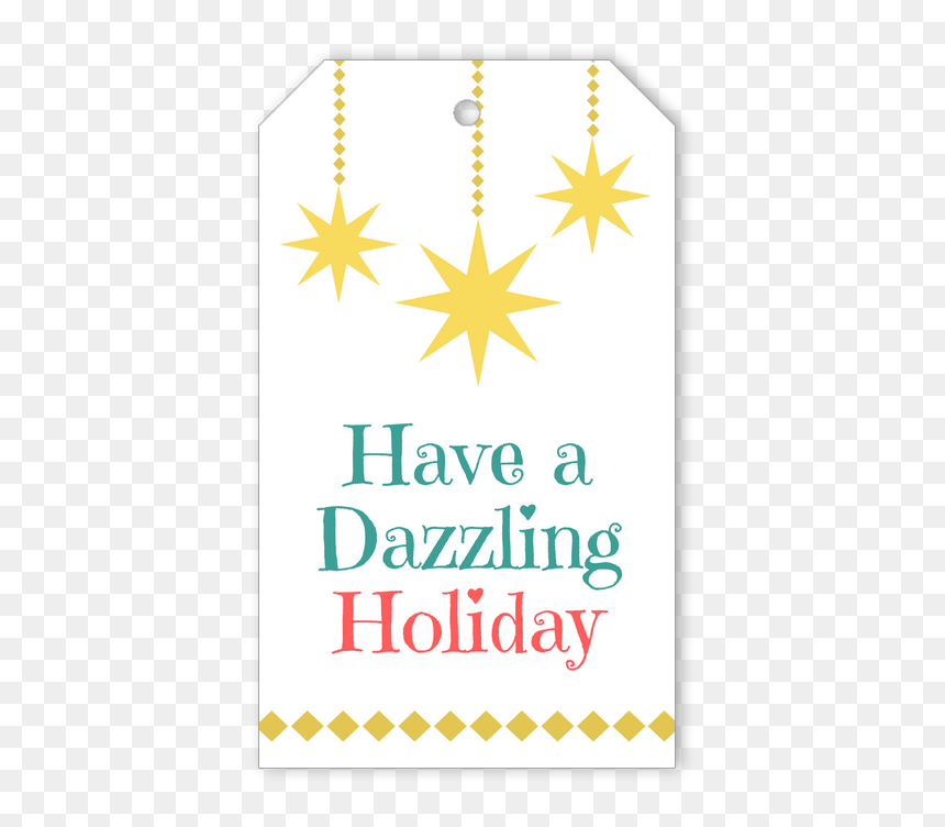 Dazzling Holiday Gift Tag - Illustration, HD Png Download - gift tag template png