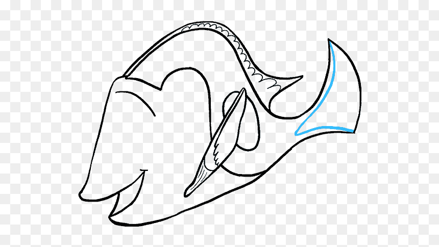 How To Draw Dory - Drawing, HD Png Download - finding nemo marlin png