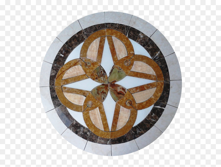 Tile Floor Medallion Marble Mosaic - Circle, HD Png Download - tile floor png