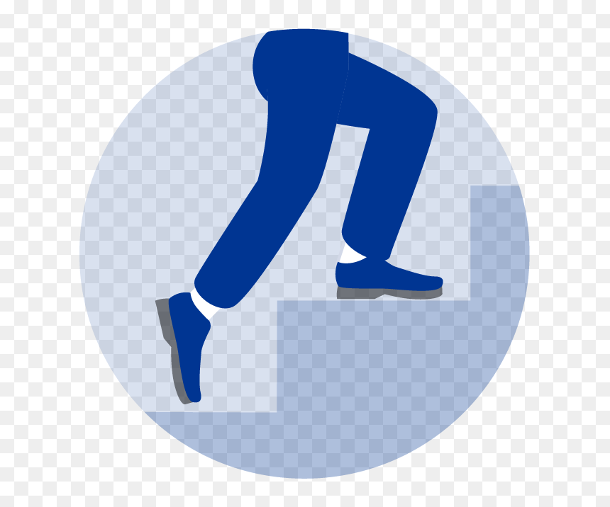 Circle, HD Png Download - person walking up stairs png