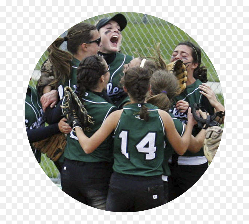 Huddle, HD Png Download - softball player png