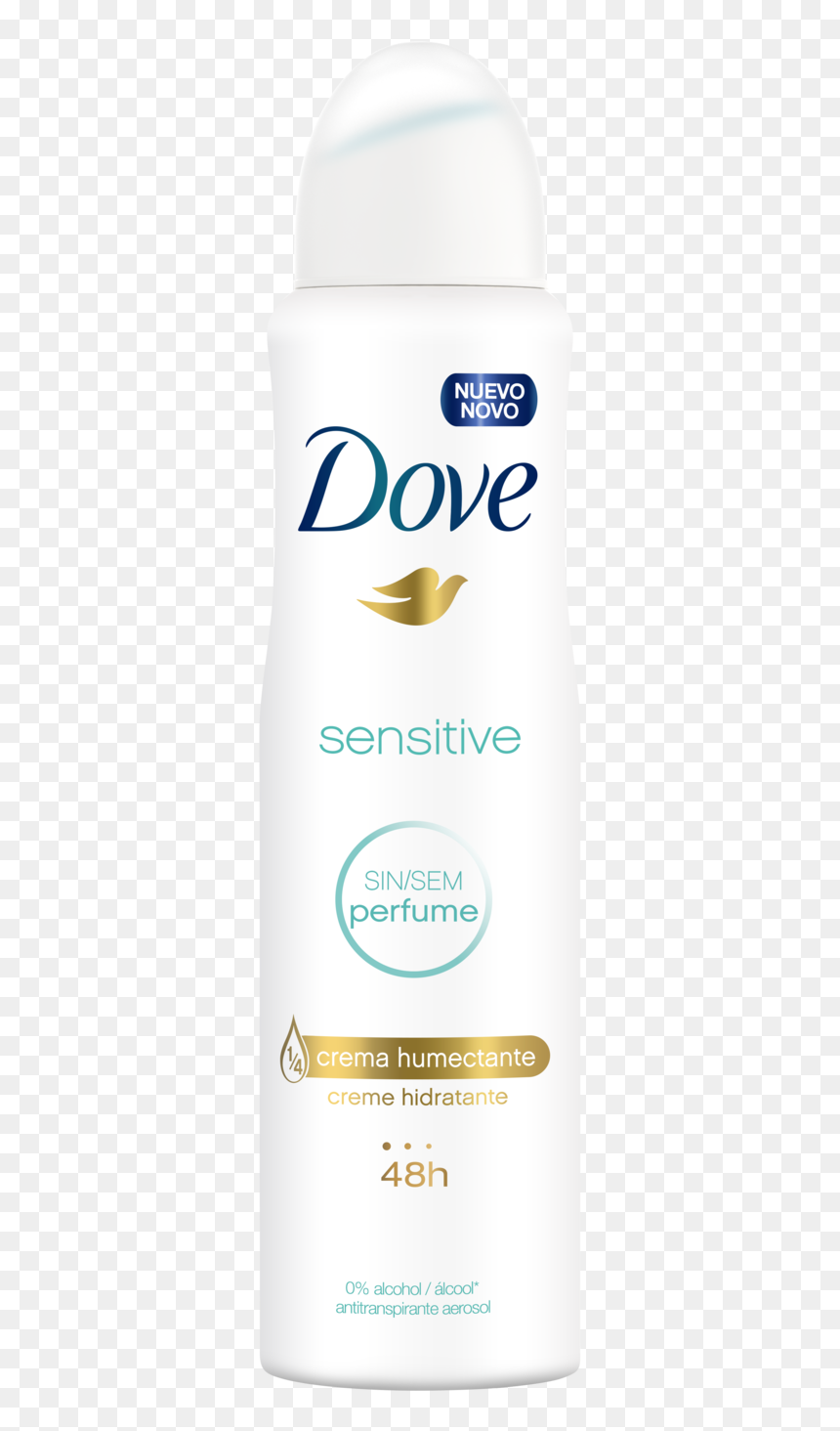 Antitranspirante Dove Aerosol Sensitive 150ml - U Logo On Deodorant, HD Png Download - dove png images