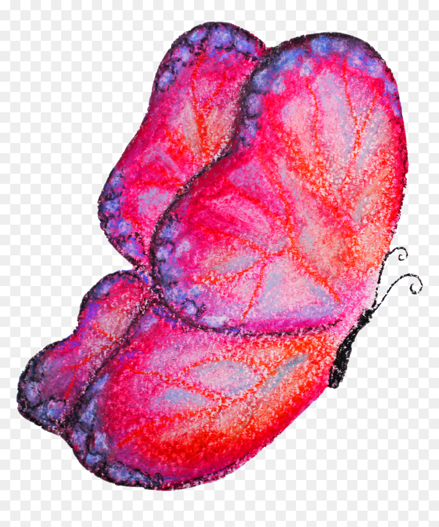 Red Butterfly Transparent Decorative - Heart, HD Png Download - red butterfly png