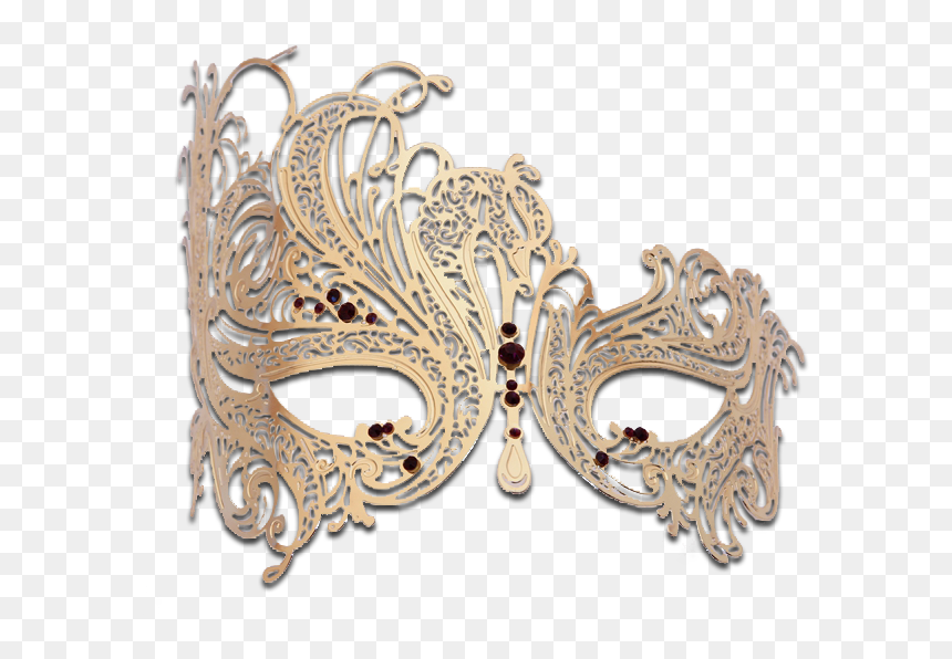 Gold Series Swan Metal Filigree Laser Cut Venetian - Mask, HD Png Download - gold masquerade mask png