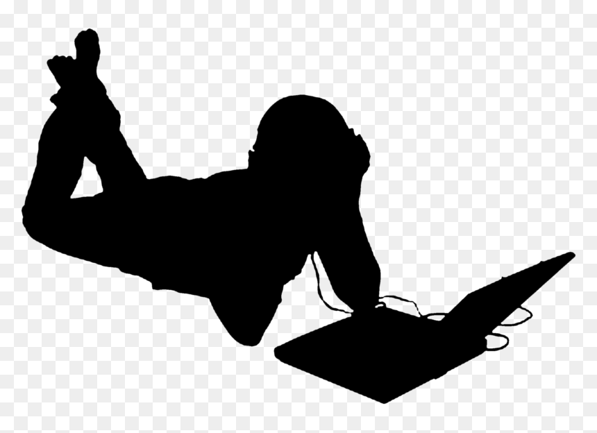 Silhouette Photography Computer - Laptop Silhouette, HD Png Download - computer silhouette png
