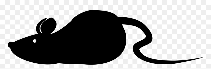 Cat Computer Mouse Silhouette Minnie Mouse, HD Png Download - computer silhouette png