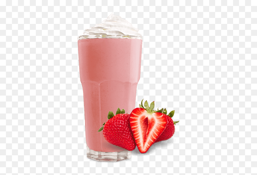 Strawberry Milkshake - Strawberry, HD Png Download - milk shake png