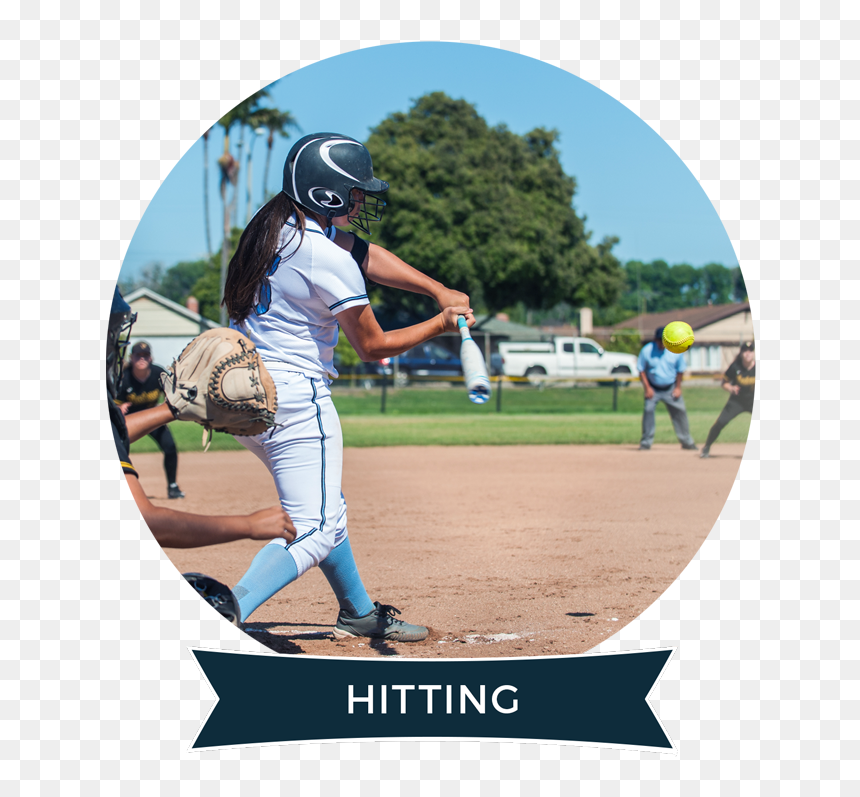 Girls Playing Softball With Brown Hair, HD Png Download - softball player png