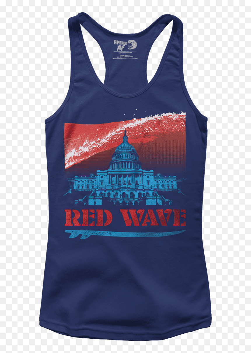 Red Wave V1 - Active Tank, HD Png Download - red wave png