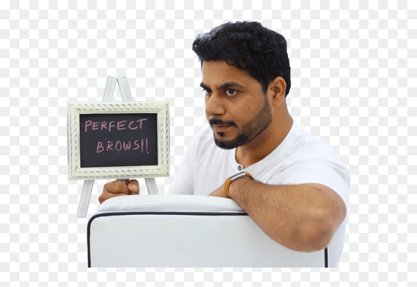Sitting, HD Png Download - bushy eyebrows png