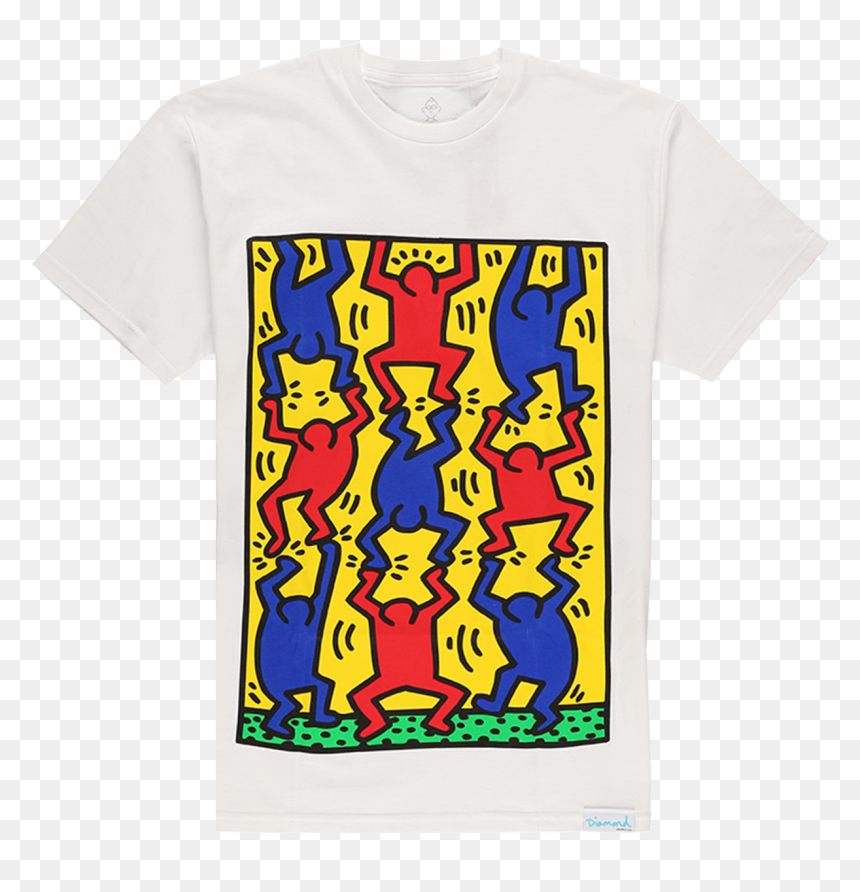 Diamond Supply Keith Haring T Shirt, HD Png Download - fingers crossed png