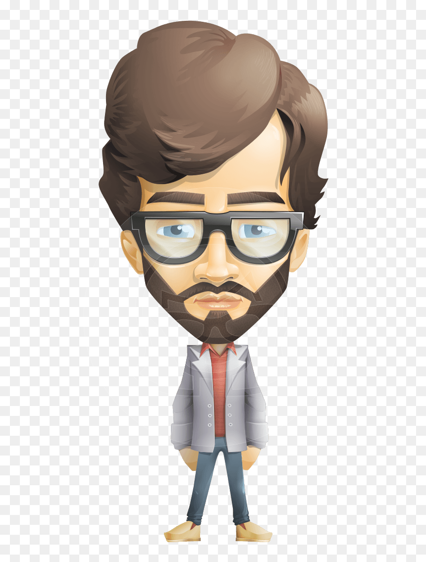 Male Vector Smart Man - Haider Tv, HD Png Download - mustache vector png
