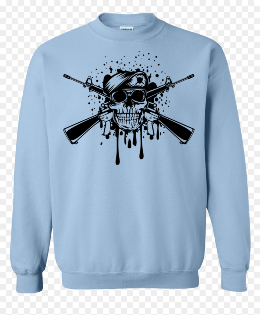 Skull With Beret And Flag, HD Png Download - crossed rifles png