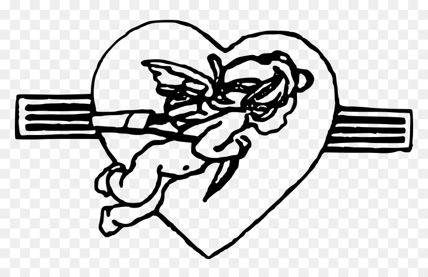Cupid Flying Clip Arts - Portable Network Graphics, HD Png Download - cupid arrow png